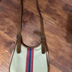 Coach Tan and Brown Interior Shoulder Bag